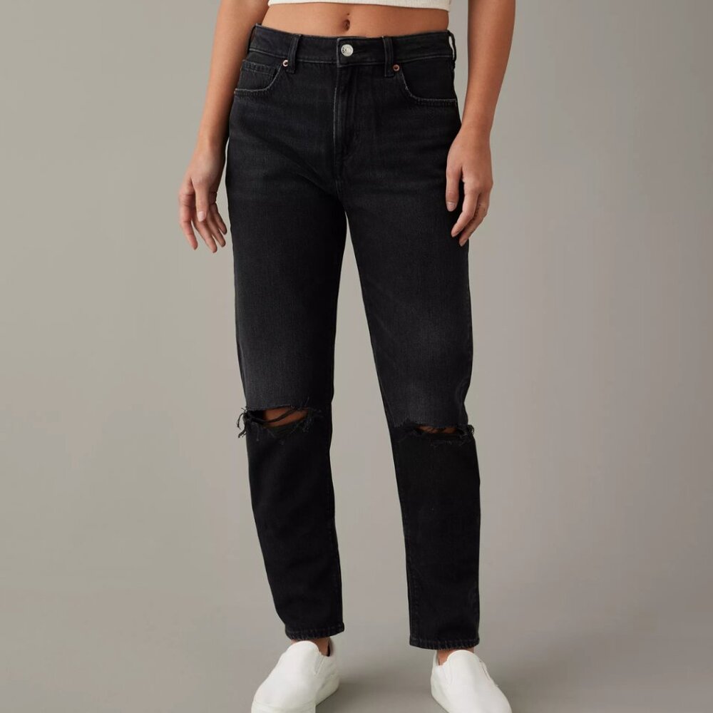 American Eagle Strigid Mom Jean - Black